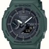 Men'S Casio | Casio Men'S Bluetooth G-Shock Green Solar Power Watch With Resin Strap