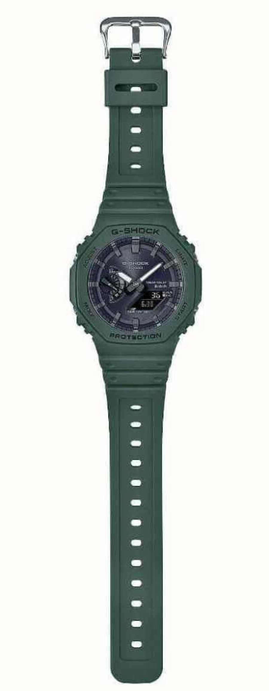 Men'S Casio | Casio Men'S Bluetooth G-Shock Green Solar Power Watch With Resin Strap