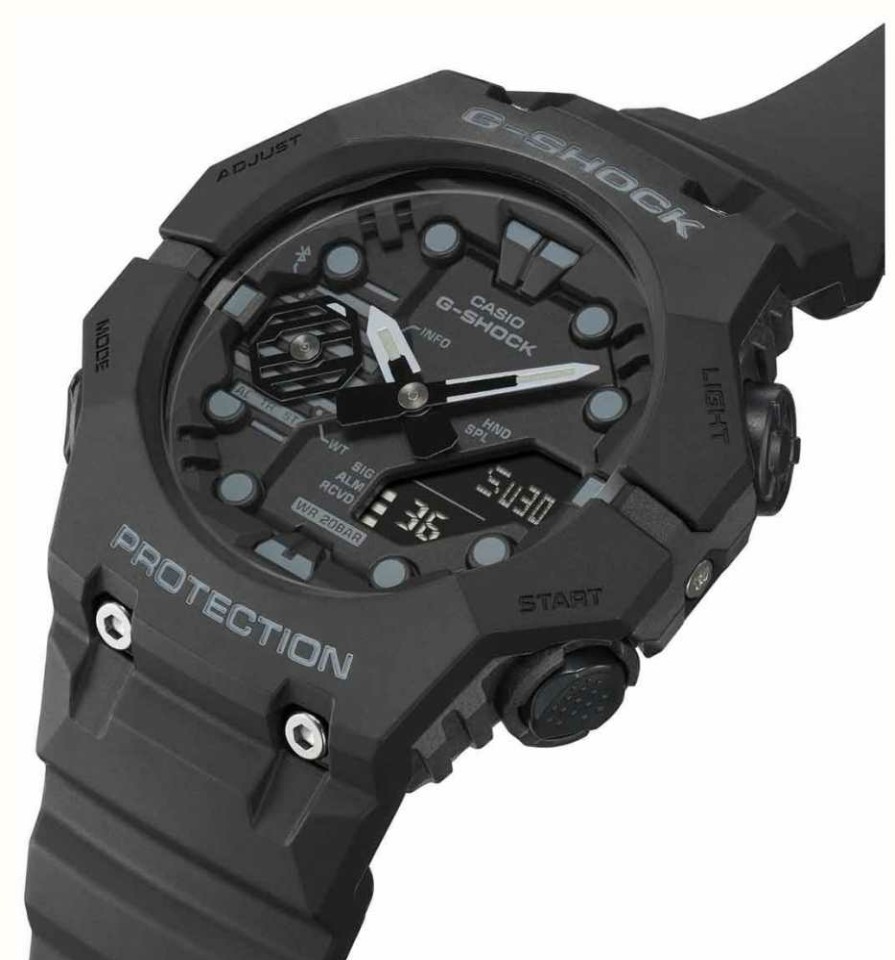 Men'S Casio | Casio Men'S Bluetooth G-Shock Combi Black Integrated Bezel And Strap Watch