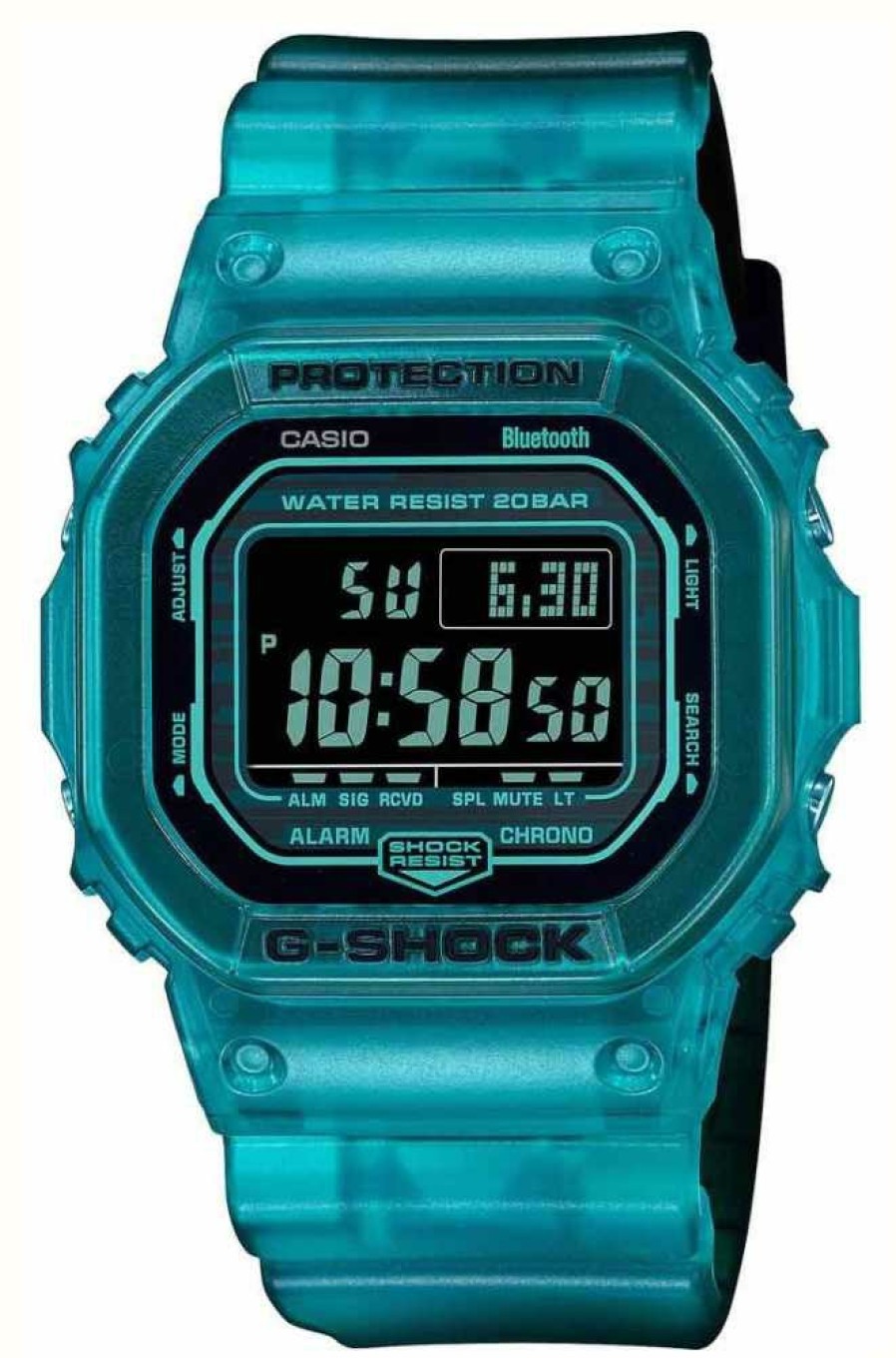 Men'S Casio | Casio Men'S Bluetooth 5600 Blue Black Gradient